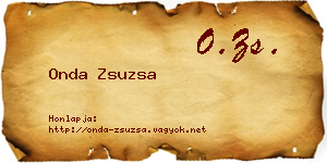 Onda Zsuzsa névjegykártya